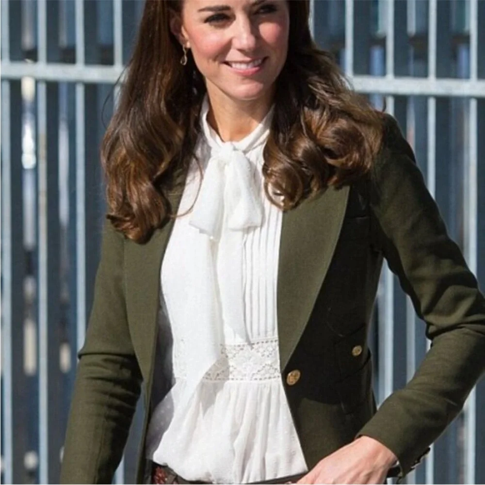 Somerset By Alice Temperley Ivory Dot Sheer Long Sleeve Kate Middleton Blouse 6 - Picture 2 of 14